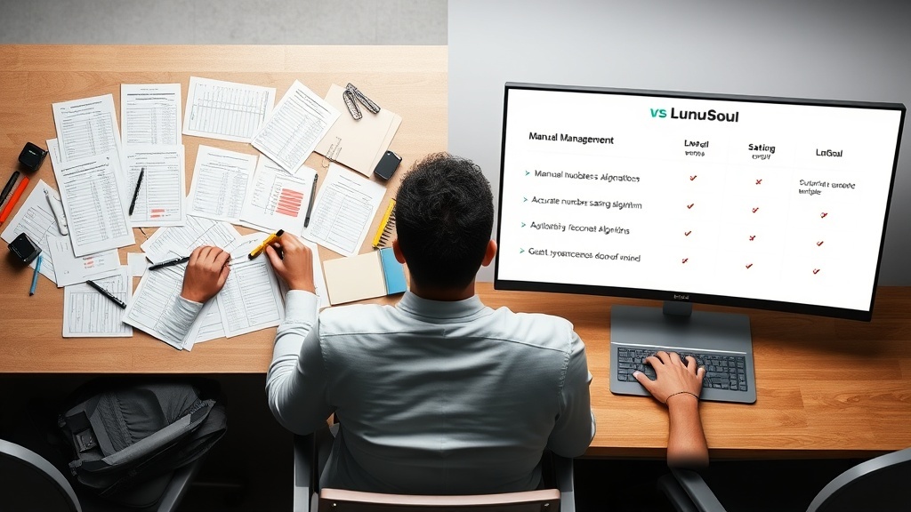 טבלת השוואה: ניהול ידני vs. ניהול עם מערכת